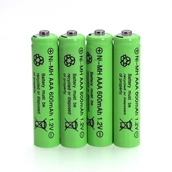 1,2 v NI-MH AAA Batterien 600mAh Nimh-akku 1,2 V Ni-Mh aaa Für Elektrische fernbedienung auto Spielzeug RC jes