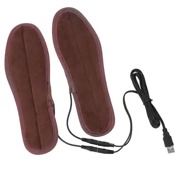 1 Pora USB Šildomi Vidpadžiai Kojų Šilčiau Kojinių Padas Minkštas Korp Elektra Šildomas Batų Vidpadžiai Žiemos Lauko Sporto Kojų Atšilimo Vidpadžiai
