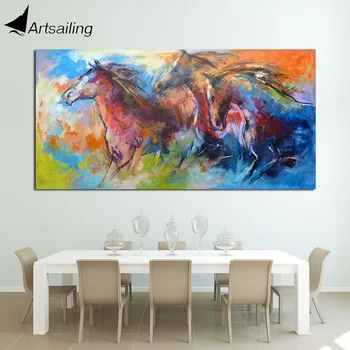 1 gabalas spalvinga arkliai, arklių gyvūnų Sienos paveiksl Dovana Drobė Spausdinti tapybos beauti pupelės už kambarį atspausdinta ant drobės