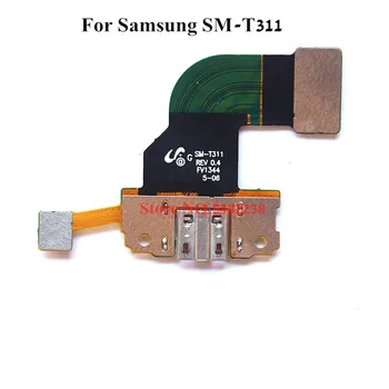 10 vnt./Daug Originalus USB Įkrovimo Dokas Uosto Flex kabelis Samsung SM-T311 T315 T311 Įkroviklio kištuką Su Mikrofonu valdyba