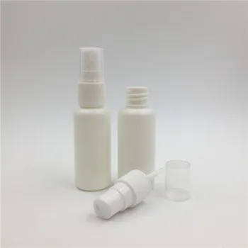 100vnt Plastiko HDPE purškimo butelis, 30ml balto purškimo buteliai kvepalų, kosmetikos purškimo buteliai, 30ml balto smulkaus purškimo butelis tuščias