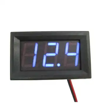 10VNT skirti 0,56 colių LED DC 4.5 V-30 V DC digital voltmeter buitinių įtampa ekranas 2 eilučių / 3 eilutes raudona / mėlyna / žalia elektros