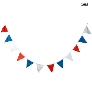 10m 20 Šaligatvio Tricolor Medvilnės Trikampis Vėliavos Vaikų Gimtadienio Vėliavos String Šeimai Šalis Atostogų Helovinas Kalėdinė Dekoracija-1