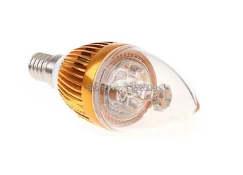 10vnt/daug aukštos kokybės E14,E27, 3W ,4W,5W LED žvakių šviesos lemputės aukštos kokybės sidabro ar aukso, krištolo sietynas, lempos