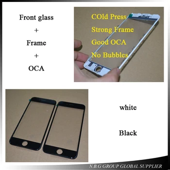 10vnt/daug Šalto Paspauskite Pakeitimas LCD ekranas Priekyje, Touch Ekranas Stiklas, Išorinis Objektyvo su rėmu OCA filmas 