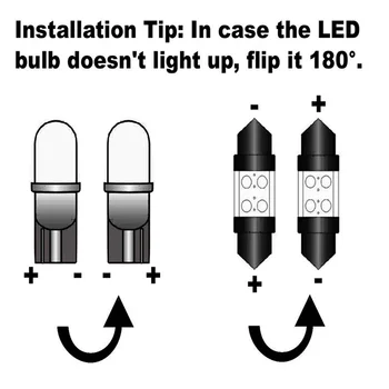 11Pcs Xenon baltas LED Vidaus apšvietimo Lemputės Pakuotės Rinkinys-2019 FORD F150 Žemėlapis Kamieno Dome Licenciją plokštelės šviesos