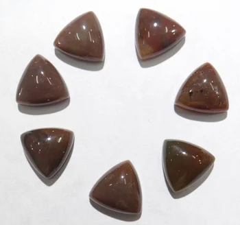 12 VNT 2019 Naujas Natūralus Kvarco kristalas malachito Akmenų Cabochon karoliukai 10*10 mm, Trikampio Formos, Nr. Skylę 