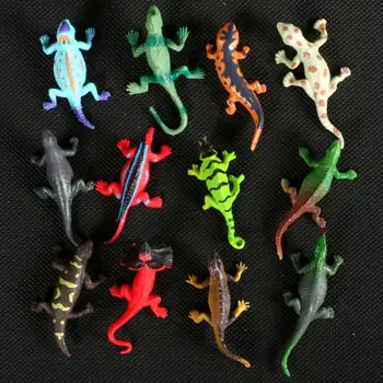 12Pcs Vaikams Imituoti Kietas Varliagyvių Gyvūnų Driežas Modelis Ornamentu Kolekcines Žaislas
