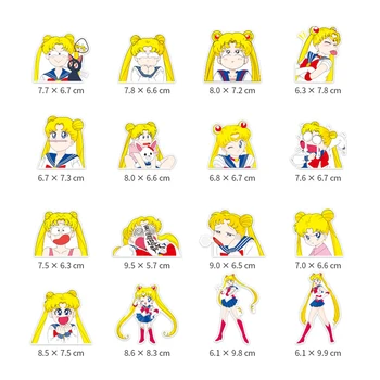 16Pcs/Set Merginos Lugguage Lipdukai, Nešiojamas Lipdukas Anime Lipdukai Sailor Moon Pegatinas Šaldytuvas Riedlentė Kambarį Papuošti Vandeniui