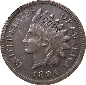 1894 Indijos galvos centų monetos kopija