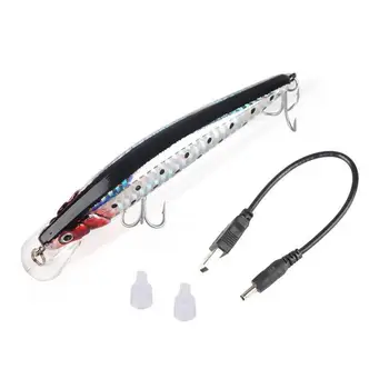 1PC Gyvenimo-pavyzdžiui, Žvejybos Masalus Naudinga USB Įkrovimo Tikroviška Aukštos Kokybės Vibruojančiu Masalas LED Trūkčiojimas Elektros