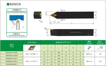 1PC SDNCN1010H07 Tekinimo Įrankiai Karbido Įdėklai CNC Tekinimo staklių Pjovimo Pjovimo Įrankis Dalys DCMT07 Peiliukai