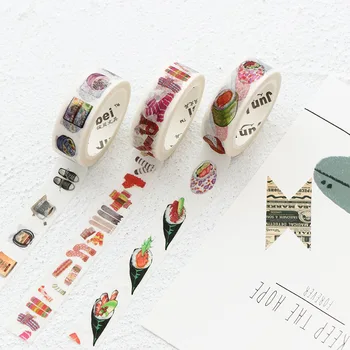 1PCS Kosmetika 15MM*7M Washi Tape Apdailos Roll Dekoratyvinis Lipnus Popierius, Maskavimo Juosta Lipniosios Juostos užrašų knygelė