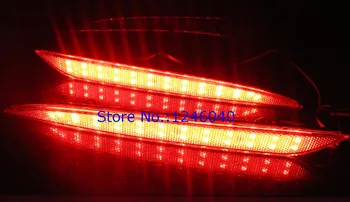 1Pair 48LED Galinio bamperio atšvaito šviesą liekamosios stabdymo stabdžių žibintas galinio rūko žibinto lemputė Tesla Modeliai 2012 m. iki 2steps ryškumas