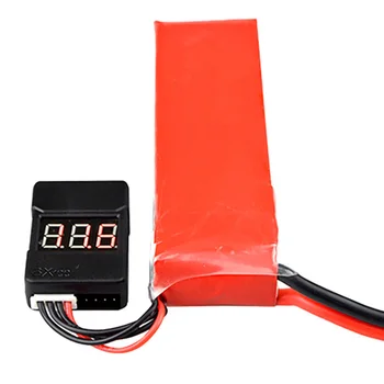 1S Iki 8S Įrankis Su Apšvietimu LED Šviesos Nešiojami Rodyti Buzzer Alarm LCD Ekranas Talpa Mini Baterijos Įtampos Testeris