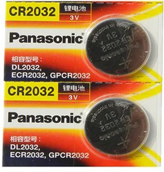 2 X originalus, visiškai naujas akumuliatorius skirtas PANASONIC cr2032 3v mygtuką ląstelių monetos baterijas žiūrėti kompiuterį cr 2032