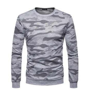 2010 rudens/žiemos naujas stilius greitai atsitiktinis apsidraudimo kamufliažas spausdinimo ilgomis rankovėmis T-shirt top vyrams
