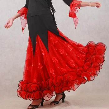 2018 Suknelė Standartinių Sportinių Šokių, Šiuolaikinių Šokių Sijonas Tango Šokių Sijonai Lotynų Amerikos Šokių Šokių Suknelės, Sijonai