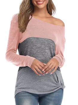 2019 m. Pavasarį, Rudenį Moterų T marškinėliai Street Atsitiktinis ilgomis Rankovėmis Kratinys Marškinėliai Topai Puloveriai, Plius Dydis S-2XL Moterų Tee
