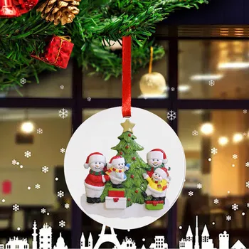 2020 Linksmų Kalėdų Papuošalas Pakabukas PVC Asmeniniams, Šeimos Narys Namuose Kalėdos Medžių Kabo Dekoro Mielas Dovana Su Virve #Sniegas