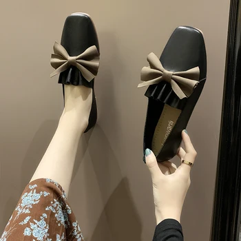 2020 Moterų batai naujas mados aikštė galvos lankas vieną batai patogūs atsitiktinis butai mokasīni, Seklių Studentų merginos batai U29-23