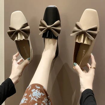 2020 Moterų batai naujas mados aikštė galvos lankas vieną batai patogūs atsitiktinis butai mokasīni, Seklių Studentų merginos batai U29-23