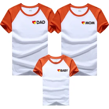 2020 metų Vasaros Stiliaus Medvilnės marškinėliai Moterims, Vaiko Motinai Dukra Drabužių Šeimos Atitikimo Komplektus Tėvo, Sūnaus Šeima Atrodo