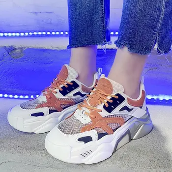 2020 metų vasaros naujas mados laukinių storu dugnu tėtis batai moteriška banga spalvų atitikimo kvėpuojantis laisvalaikio sportiniai bateliai Z1001