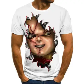2021 naujas baisu klounas Purin 3D atspausdintas t-shirt vasaros Harajuku stiliaus top marškinėliai