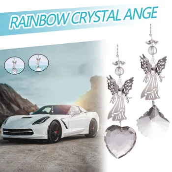 25# Naujas Modernus Rainbow Crystal Angelas Chakra Suncatcher Automobilių Žavesio Pakabukas Namų Dekoro Automobilių Žavesio Dėl Galinio Vaizdo Veidrodėlis Pendan