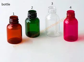 25ml gana spalvos PET mini/mėginių butelis su plastiko dangteliu + reduktorius,eterinio aliejaus/skysčių/drėkintuvai/veido vandens bakas