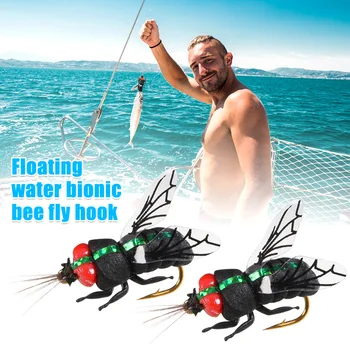 2vnt Plūdrumo Upėtakis Vabzdžių Masalui Su Kabliu Ežerų Lauko Spręsti Įrankis Skrenda Žvejybos Masalas Bionic Bičių Dirbtinis Masalas Tikroviška