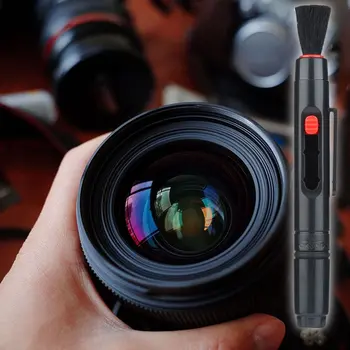 3 1 Kit Lens Cleaner Pen Dulkių Cleaner DSLR VCR DC Kamera, Objektyvai, Filtrai, Valymo Ištraukiama Šepetys