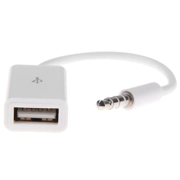 3.5 mm Male AUX o Kištuko Lizdas, USB 2.0 Moterų Keitiklio Kabelį, Laidą, Automobilinį MP3