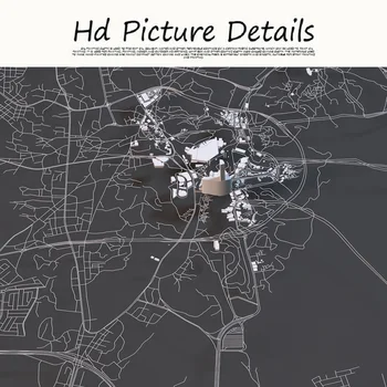 3D Meka Miesto Žemėlapį Saudo Arabija Plakatai Sienos Meno Spaudinius Drobė Paveikslų, Platumos ir Ilgumos Nuotraukas Kambarį Namų Dekoro