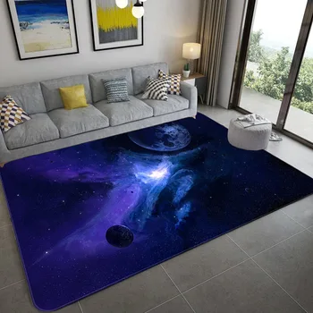 3D blue planet Žvaigždėtą dangų, kilimų aksomo gyvenimo kambario, miegamasis didelis, kilimėlių vaikų kambarį, minkštas salonas kilimas vaikams grindų kilimėlis