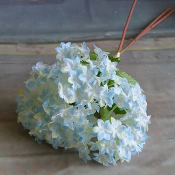 3pcs Šilko gėlių vestuvių puokštė Hydrangea jurginų Dirbtinės gėlės ryškus netikrą lapų vestuvių gėlių, vestuvių puokštės apdaila