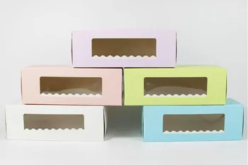 5 Spalvų Ilgai, Kartono, Popieriaus Langelį Tortas Kepyklų Šveicarijos Roll Torto Dėžės Slapukas Mooncake Pakuotė