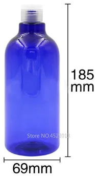 500ml Didelis Šampūnas ir Kūno Kremas Konteinerių,Tuščių Plastikinių Mėlyna/Ruda/Žalia Kosmetikos Losjonu/Emulsija Daugkartiniai Butelis su Flip Dangtelis