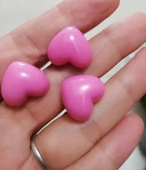 500pcs/daug 16x18mm naujas rožinės spalvos širdies formos plastiko žaislas nosies saugos žaislas nosį sunku plovimo 