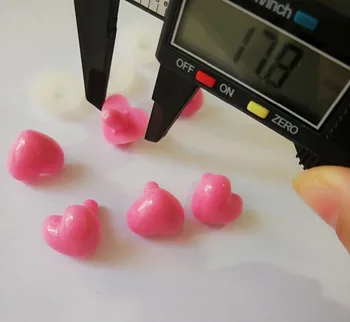 500pcs/daug 16x18mm naujas rožinės spalvos širdies formos plastiko žaislas nosies saugos žaislas nosį sunku plovimo 