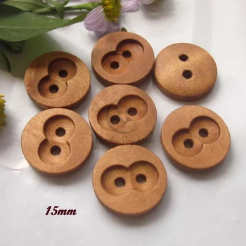 50pcs 18mm 2 skyles Šviesos kavos beždžionių galvos medienos mygtukai, siuvimo namų dekoro medžiagos Nutural medienos siuvimo mygtukai serija