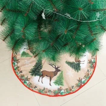 90 CM Kalėdų Eglutės Sijonas Raudonas Kalėdų Skambesys Medžio Kilimėlis su Kutas Kalėdos Didelis Medis Kilimėlis Kalėdų Dekoracijos TB Sa