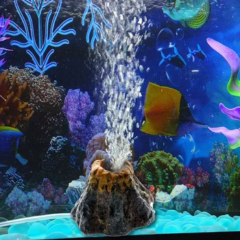 Akvariumas Vulkanas Formos Oro Burbulas Akmens Deguonies Siurblys Žuvų Bakas Ornamentu Dekoras