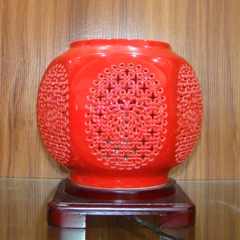 Amerikos Jingdezhen Kinų Porceliano, Keramikos Stalo Lempa derliaus dekoratyvinių naktiniai kambarį vestuvių stalo lempa raudona