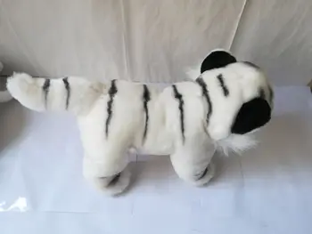 Apie 38x20cm white tiger pliušinis žaislas nuolatinis tigras labai minkštos lėlės vaiko žaislas, aukštos kokybės prekių gimtadienio dovana s2059
