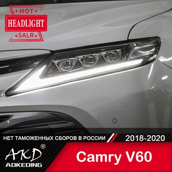 Automobilių TOYOTA Camry V60 Žibintas 2018-2021 Automobilio Aksesuaras Rūko Žibintai Dienos Veikia Šviesos DRL H7 LED Bi Xenon Lemputės Camry priekinis žibintas