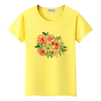 BGtomato didelių gėlių tee marškinėliai femme vasaros viršūnes harajuku t-shirt moterims gėlės grafinis t marškinėliai karšto pardavimo korėjos drabužių