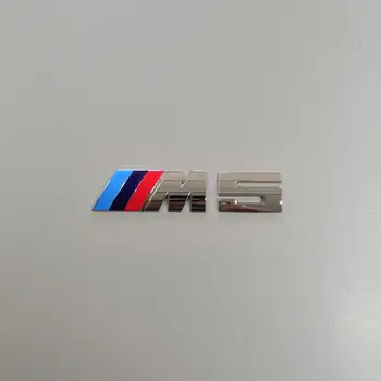 BMW M5 užrašas emblema logotipas emblemos 13x3 cm metalinės