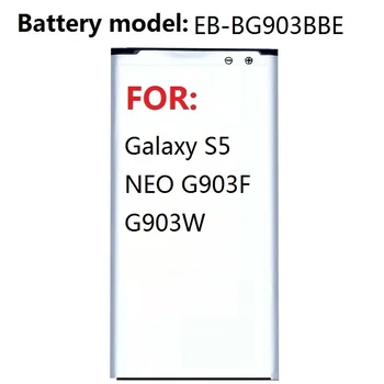 Bateriją EB-BG903BBE Samsung Galaxy S5 NEO G903F G903W Autentiški, Telefono Baterija 2800mAh